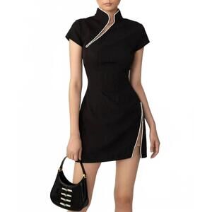 NEW SAU LEE ingrid mini dress in black